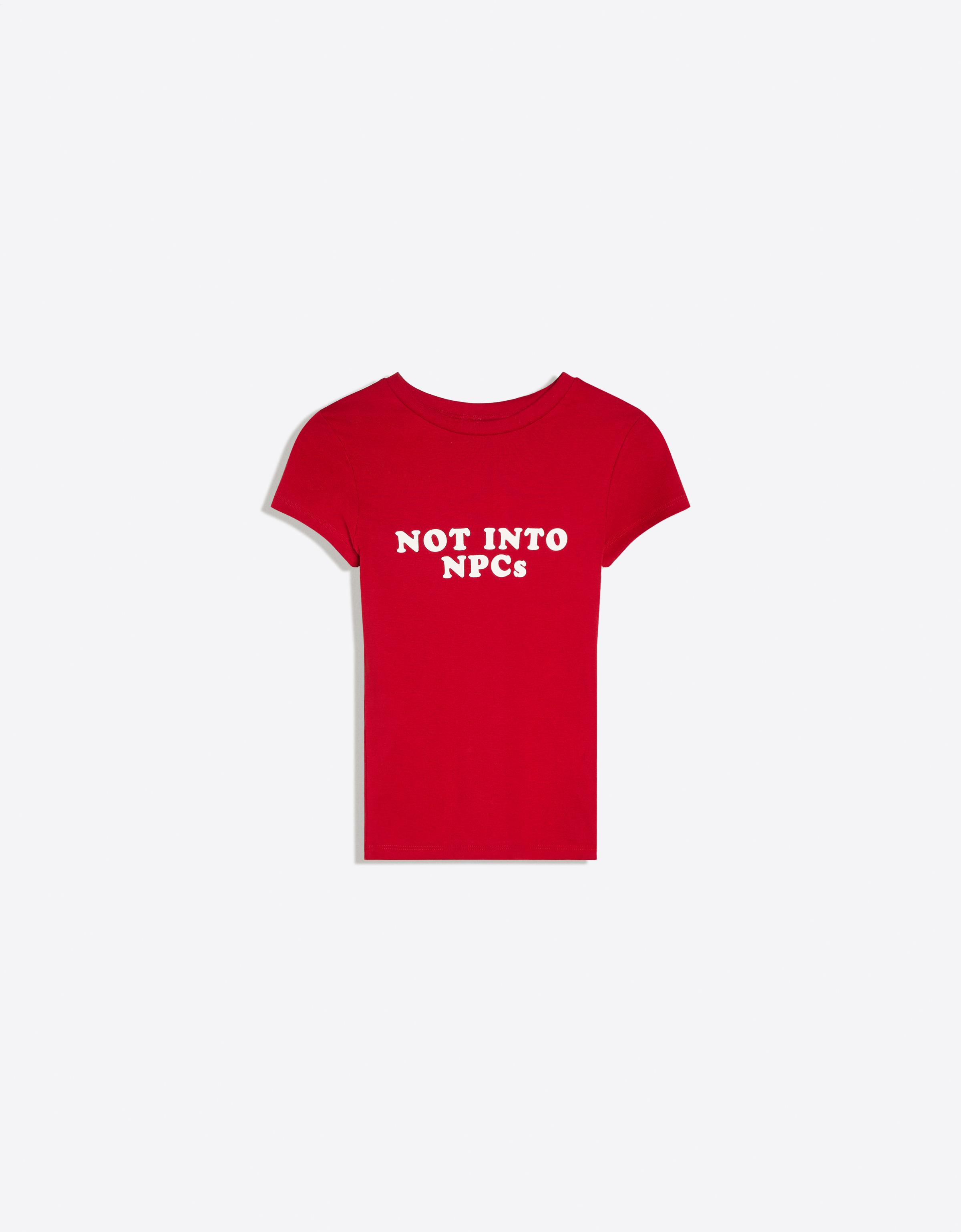 Short sleeve print T-shirt — Red