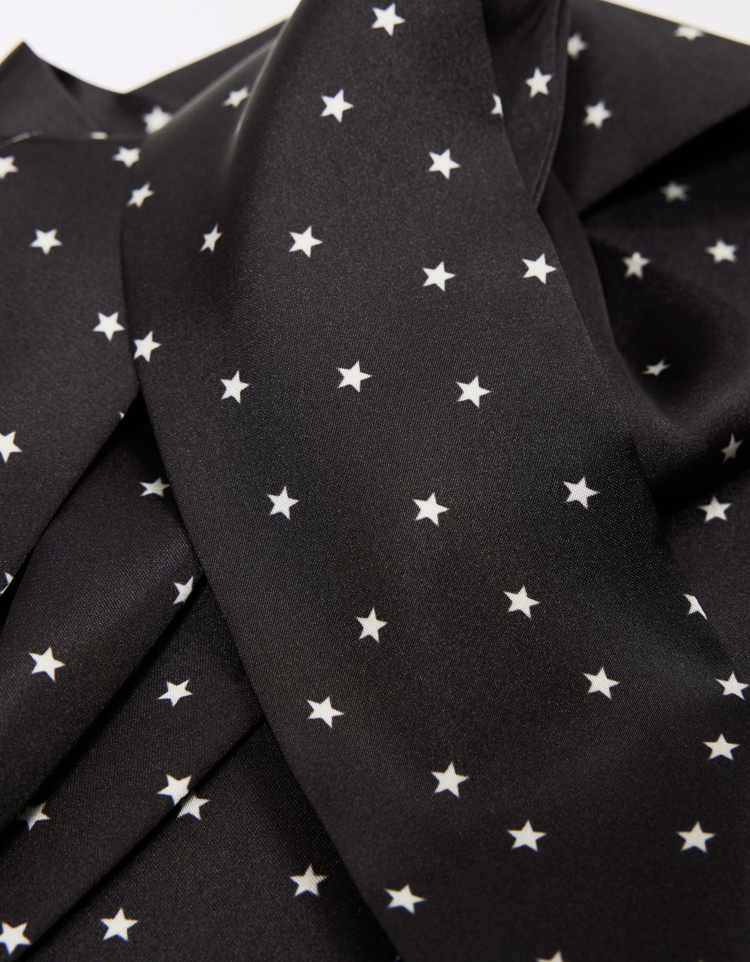 Star print neckerchief — Black