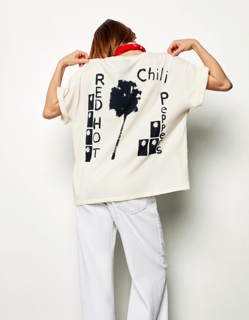 Red Hot Chili Peppers t-shirt-Krem-1