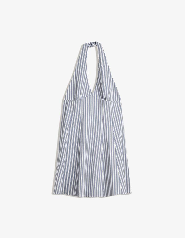Halter bengalinden mini elbise