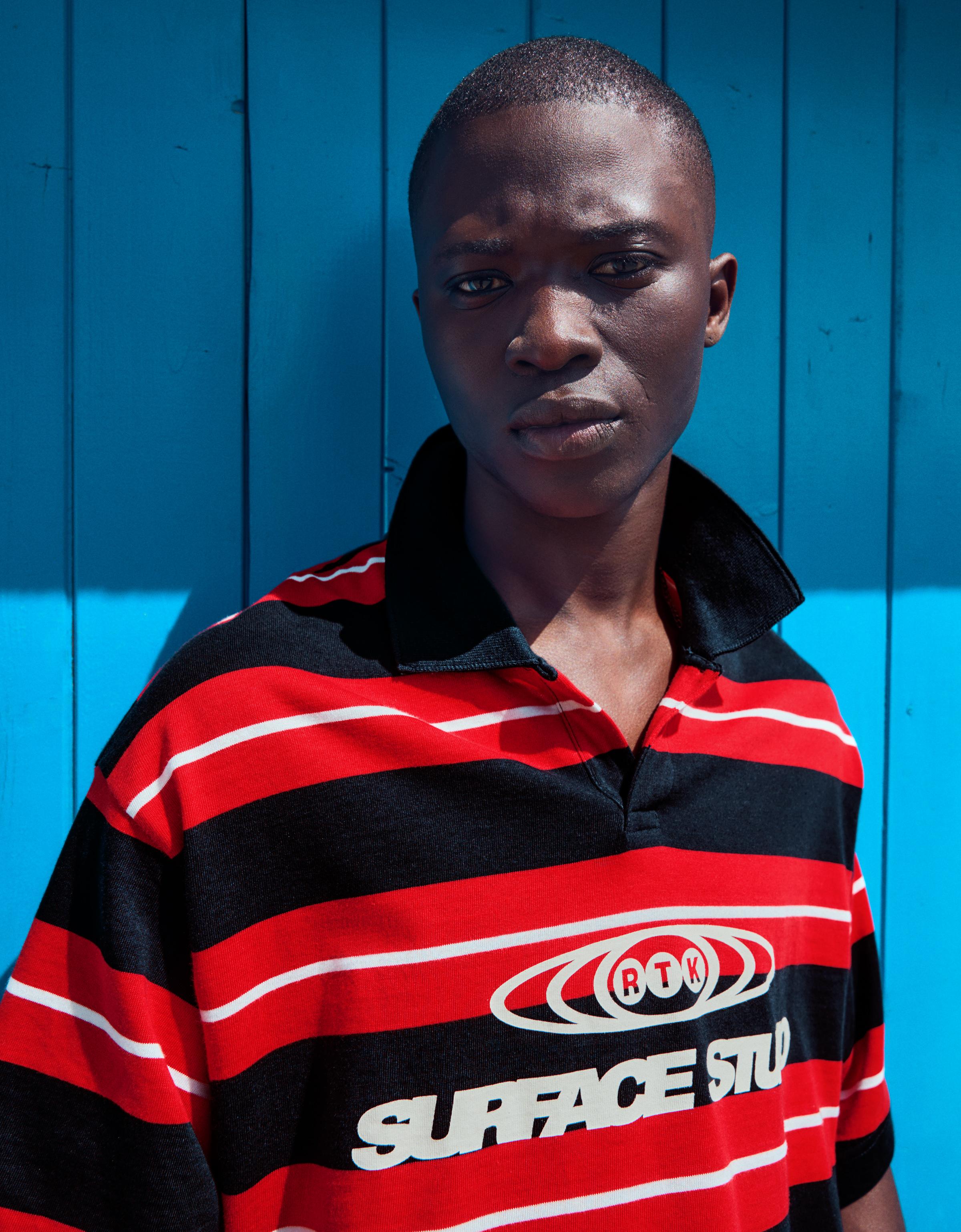 Kısa kollu çizgili işlemeli polo - Görsel 56