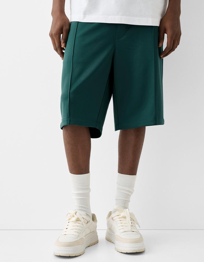 Bermudas jogger interlock-Verde-1