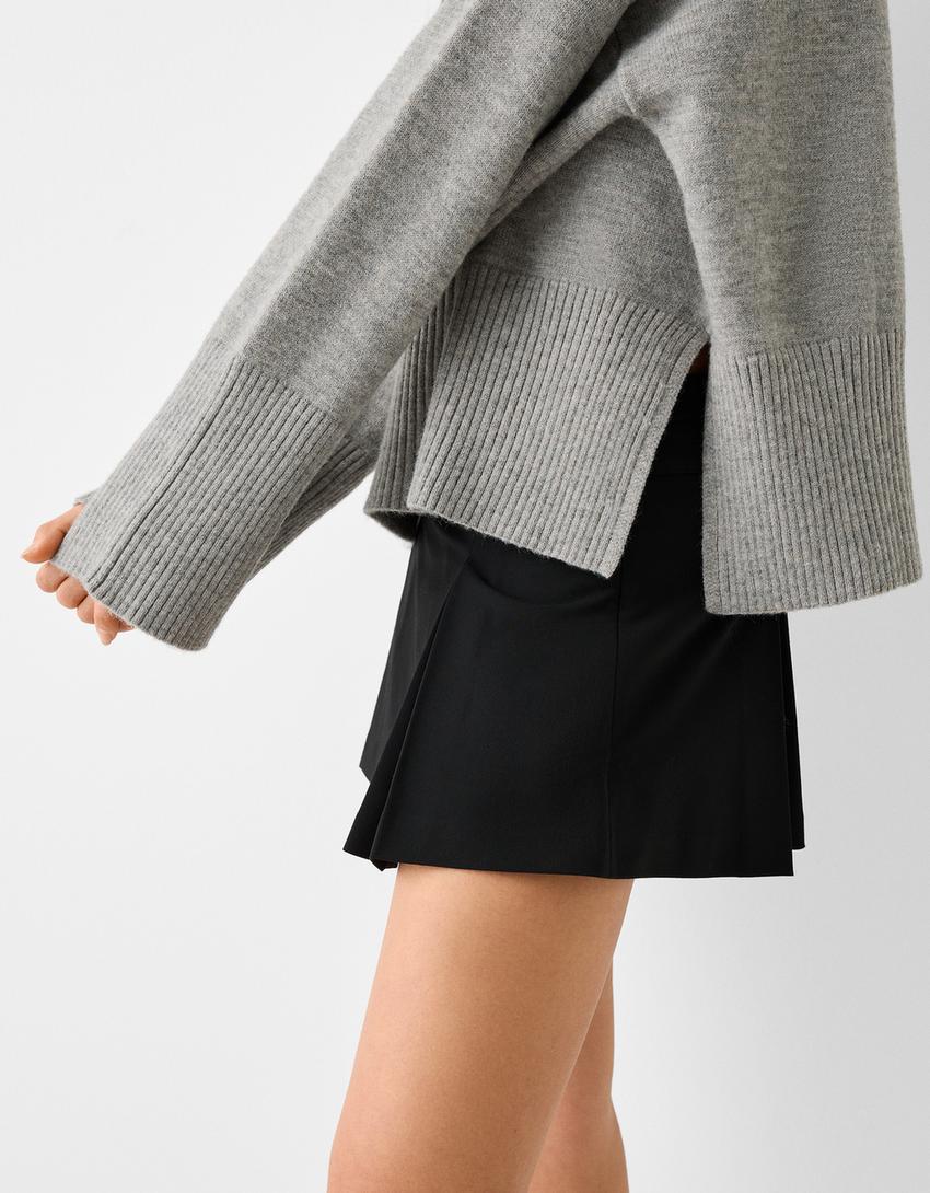 Pull col rond-Gris-2