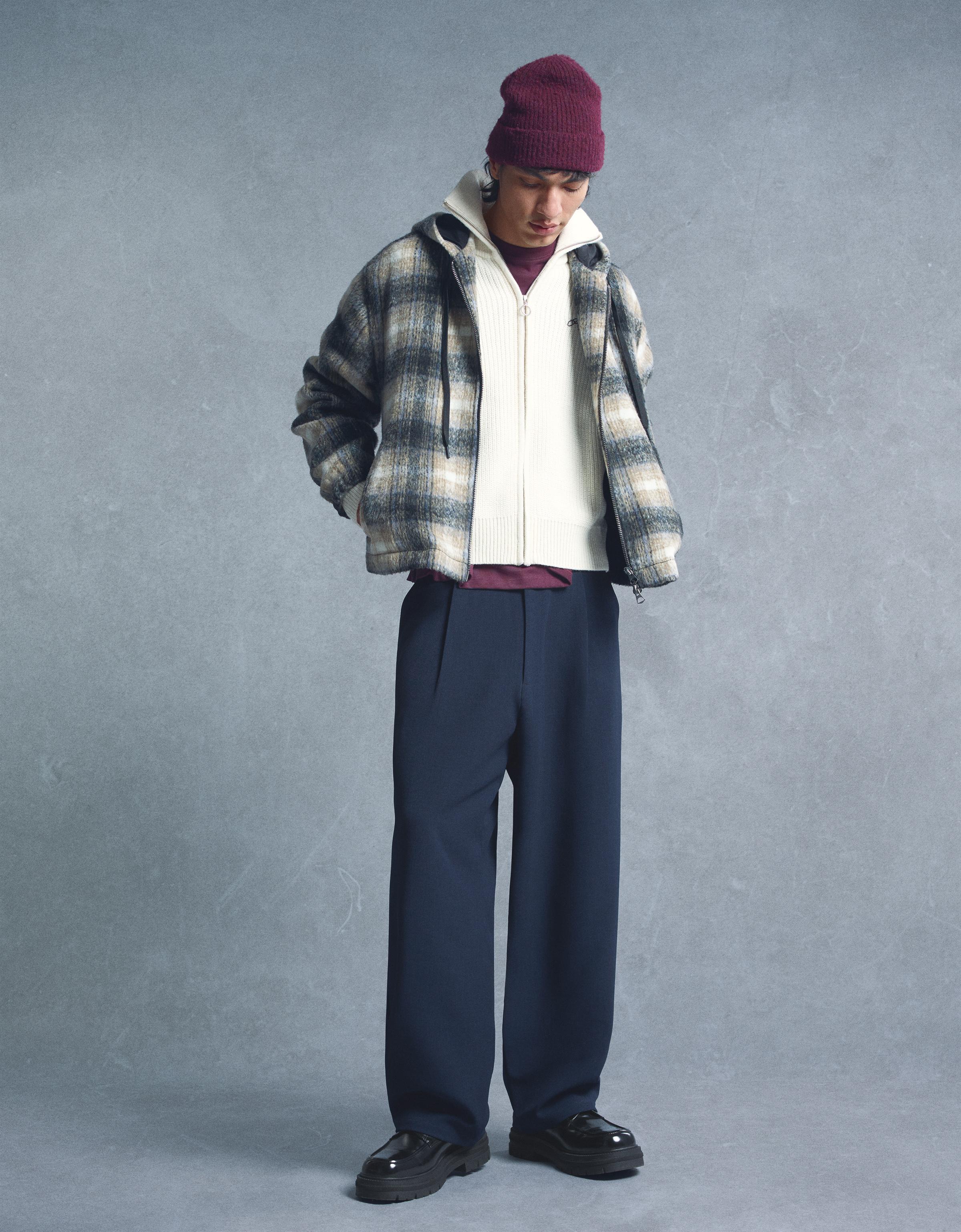 Super baggy tailored trousers — Navy