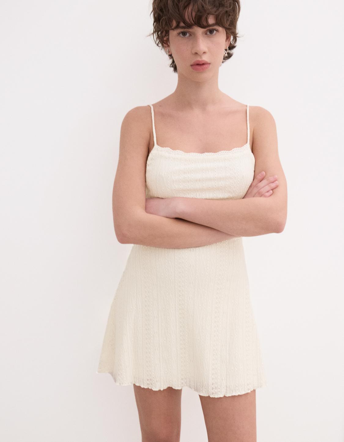 Strappy rustic mini dress