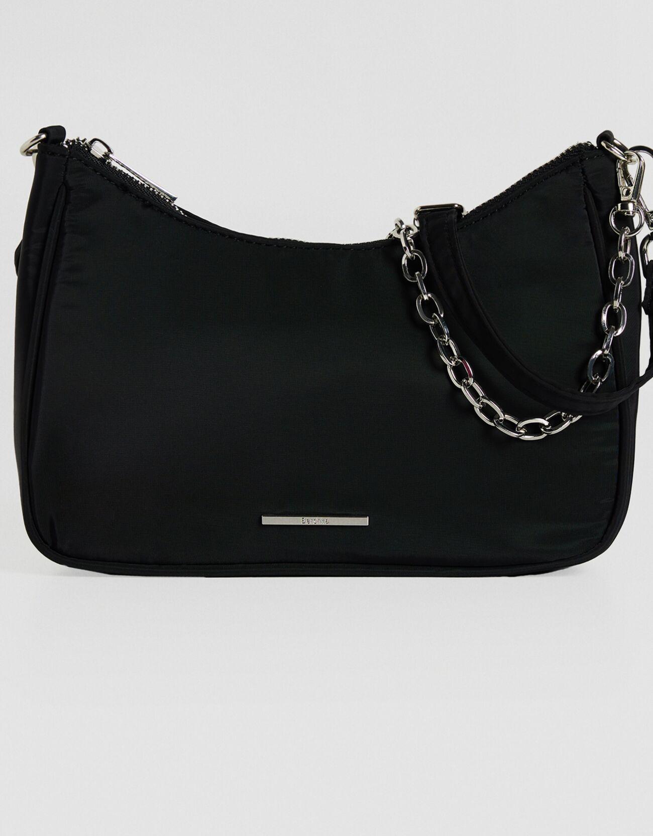 Satin chain bag — Black