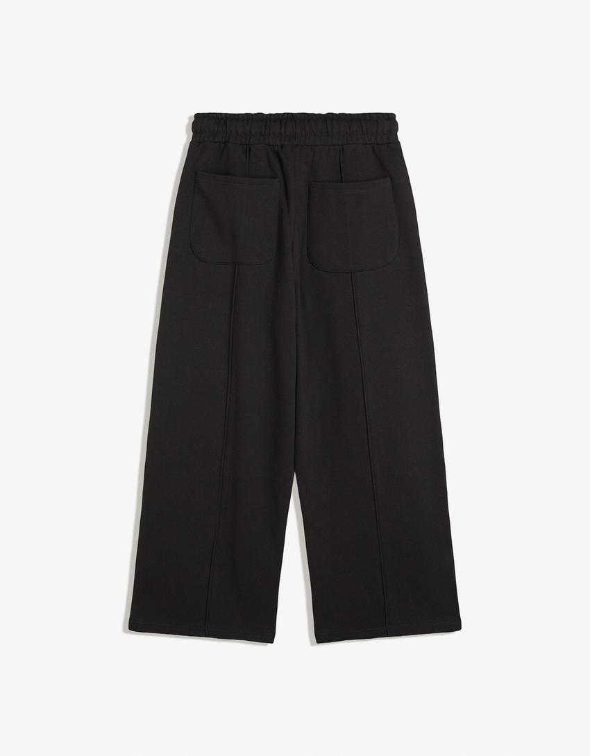 Super baggy trousers-Black